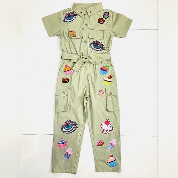 Dkny Other - NWOT Chillipop Girl's Green Jumpsuit Upcycle, size 4T